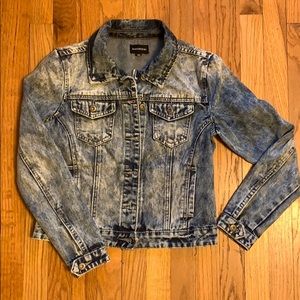 Acid wash denim jacket